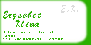erzsebet klima business card